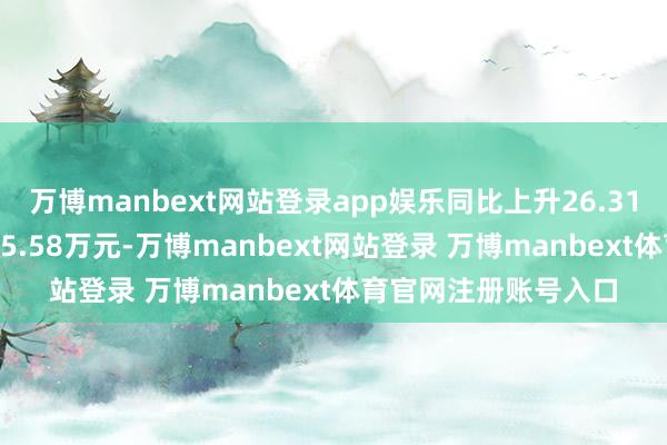 万博manbext网站登录app娱乐同比上升26.31%；归母净利润8765.58万元-万博manbext网站登录 万博manbext体育官网注册账号入口