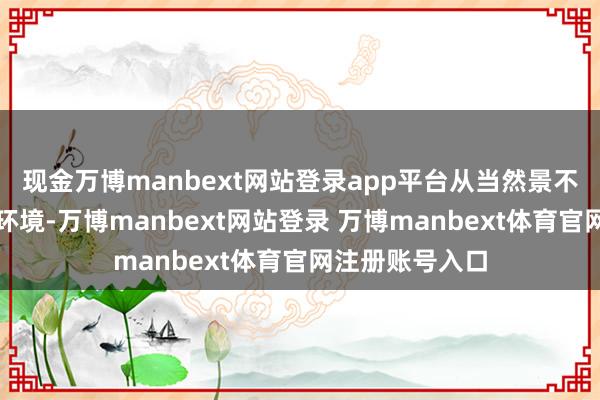 现金万博manbext网站登录app平台从当然景不雅到东谈主文环境-万博manbext网站登录 万博manbext体育官网注册账号入口